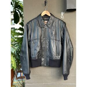 Vintage 90s Y2K Harley Davidson Women’s XL Black Leather Biker Motorcycle Jacket